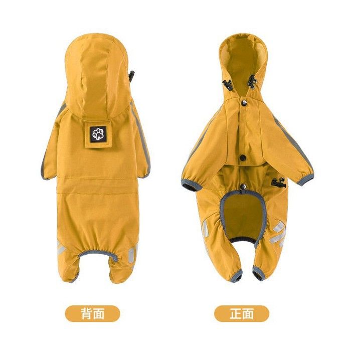 Comparer les prix de Imperméable pour chien - Phoesky - Jaune + gris - Taille L - Dacron Fleece - Automne printemps hiver