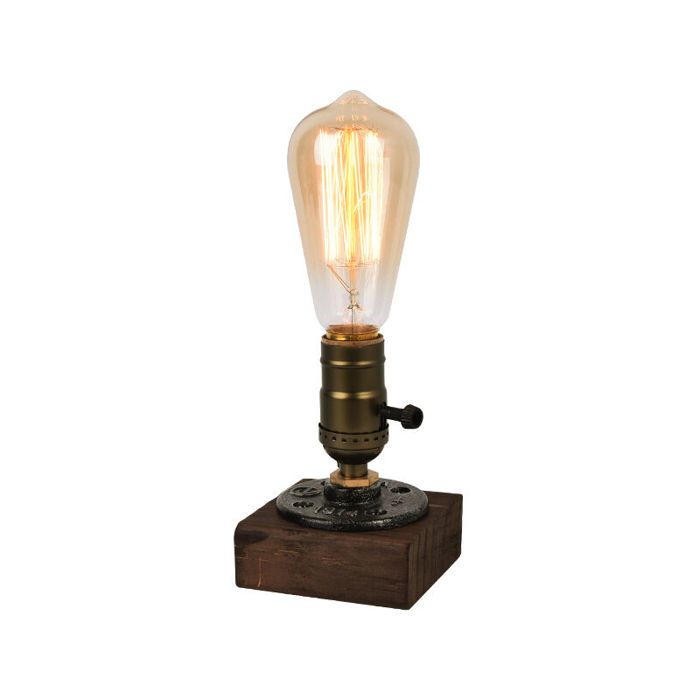 Base de lampe de table industrielle vintage pour ampoule Edison E26 lampe décorative antique de style steampunk