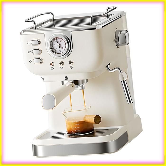 keenso machine à expresso Cafetière 1050W 15l grande capacité Semi automatique electromenager cafetiere Prise UE beige - Keenso