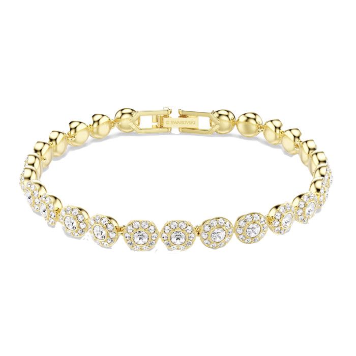 Bracelet - SWAROVSKI - Una Angelic - Doré à lor 18 carats - Cristaux Swarovski - Long. ajust. 162–18 cm