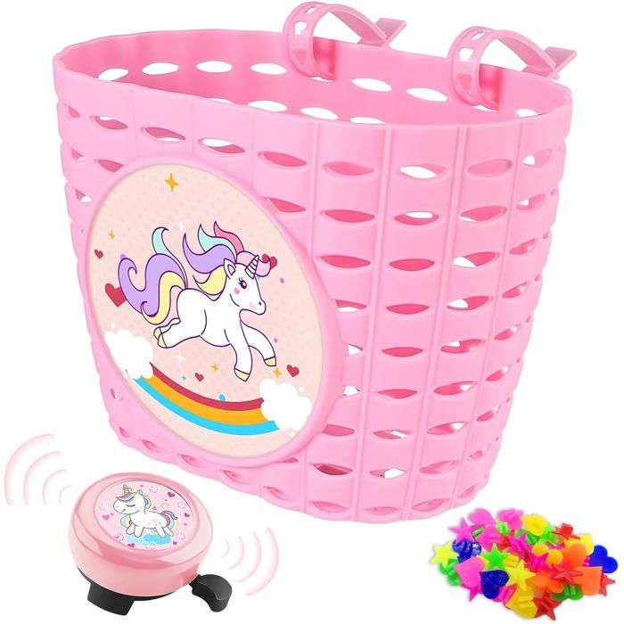 paniers de vélo pour Enfants Panier de vélo Avant pour Enfants avec Sonnette de vélo Accessoires de vélo Amovible étanche