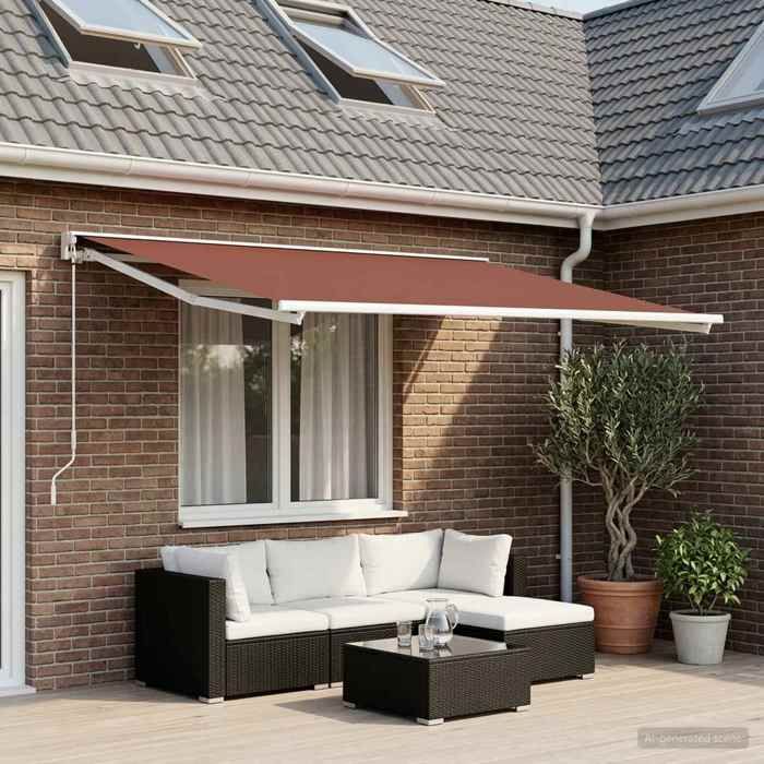 vidaXL Toile de rechange pour auvent Marron 250 x 200 cm Polyester 3444261