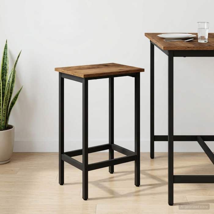 vidaXL Tabouret de bar Bois ancien 40 x 32 x 74 cm Bois dingénierie 8006153