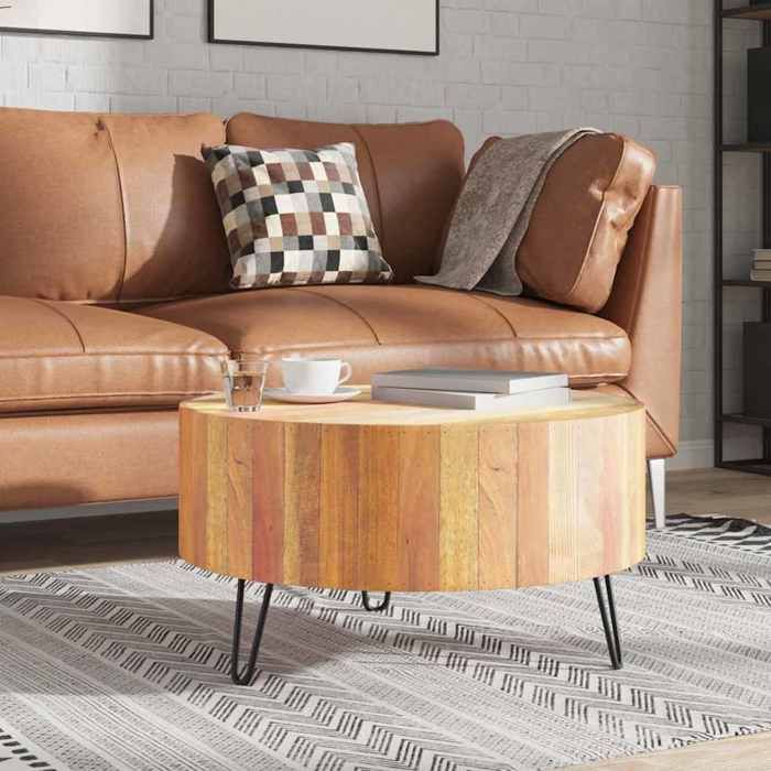 Table basse Bois de récupération massif - Cadre durable - design élégant(17589)