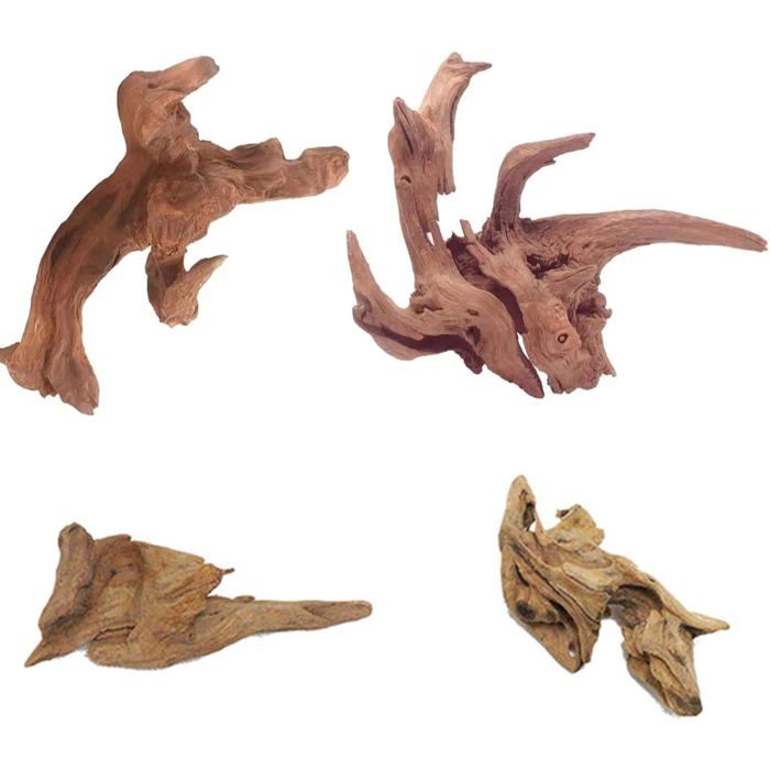 4 Pièces Racine Aquarium Bois Naturel Bois Flotté 8-15 CM Deion Aquarium Déion Dintérieur Wooden Dec Bois Bois flotté PERLE