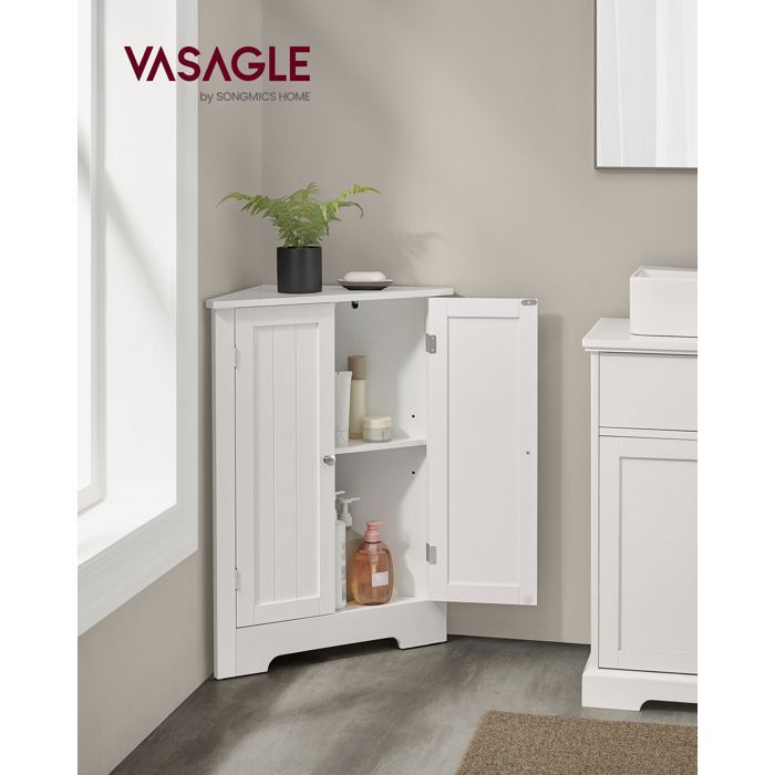 Colonne De Salle De Bain Armoire de Rangement avec Étagère Réglable 60 x 336 x 80 cm Blanc Colonne De Salle De Bain Armoire de Rangement avec Étagère Réglable 60 x 336 x 80 cm Blanc