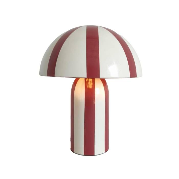 Lampe de table intérieur métal Ø20cm bordeaux - Nyx