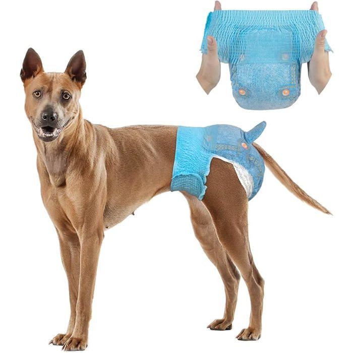 Couche Chien Femelle 10 unités Couche pour Chien avec Taille éstique Couches Type Culotte Super 10.0 XL(38 58 cm CULOTTE HYGIENIQUE