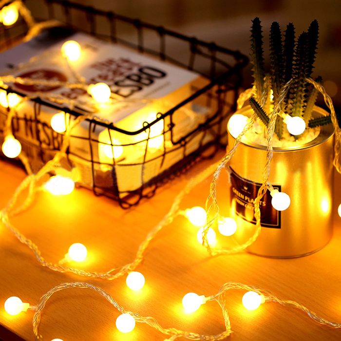 10m/32.8ft 80LED LED Guirlande Lumineuse Lampe USB de Boule Ronde pour Décor de Mariage Maison