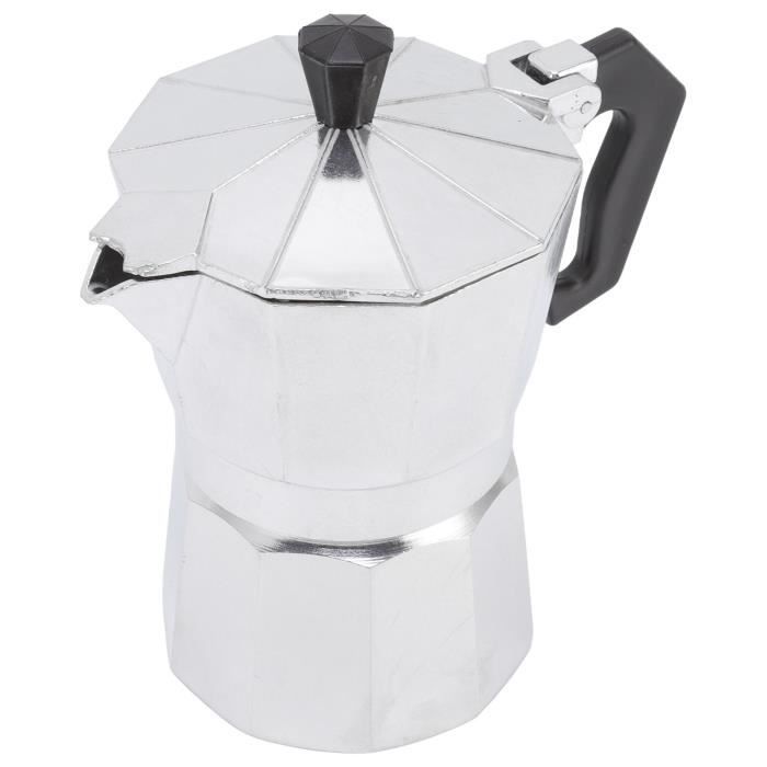Cafetière De Camping Moka Pot 150 Ml En Aluminium Octogonal Chauffage