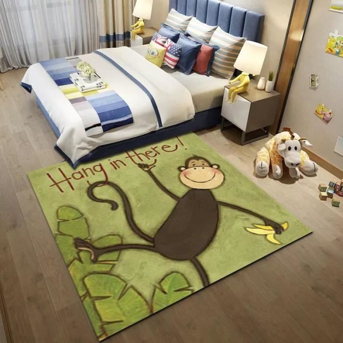 Tapis Enfant Chambre Bebe Tapis Impression Singe Vert Tapis De Sol En Fibre De Polyester Tapis Bebe De Jeu 1x160cm Achat Vente Tapis Cdiscount