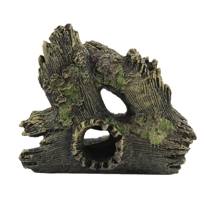 Souche tronc d'arbre creux ø 8 x 30 cm décoration aquarium - Flamingo