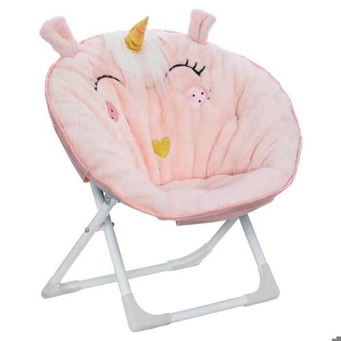 Fauteuil enfant pliant licorne rose clair - Atmosphera Créateur dintérieur Fauteuil enfant pliant licorne rose clair - Atmosphera Créateur dintérieur