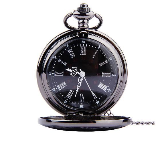 Montre De Poche Vintage HALUKAKAH – Gravure Main, Chaîne Incluse, Style Steampunk Ou Costume - 3