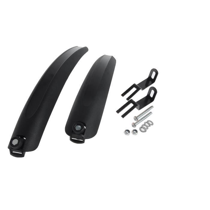 Set De Garde-boue Vélo Universel - Avant & Arrière - Plastique Noir - Neuf