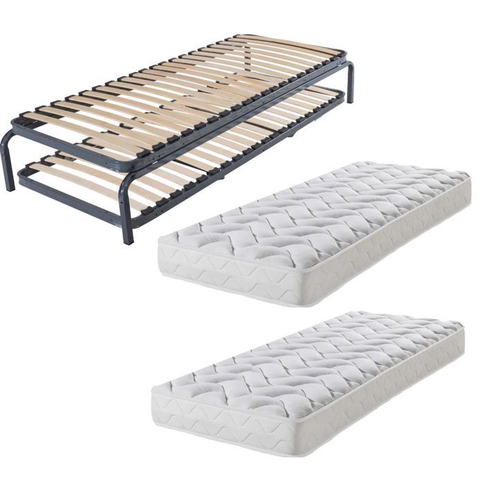 Ensemble Gigogne Matelas 80x190 Achat Vente Lit Gigogne Ensemble Gigogne Matelas Cdiscount