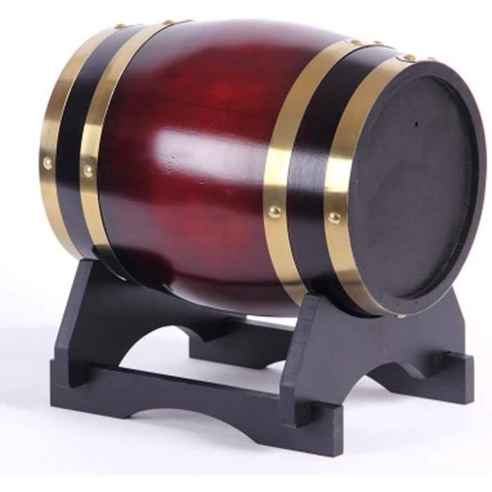 Tonneau En Chêne 5 Litres Avec Support Et Robinet - Pour Vieillissement Whisky, Vin, Bière - Déco Bar