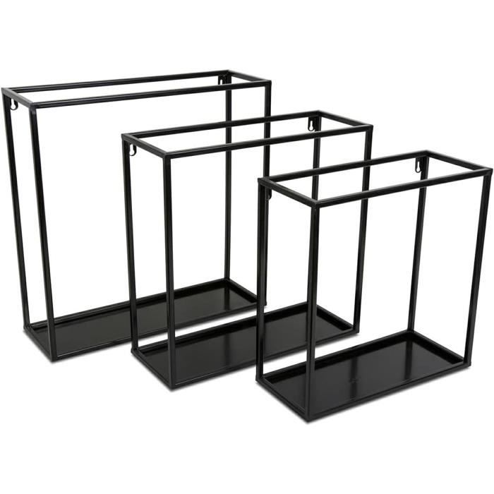 Etagère murale en métal filaire noir mat Uptown