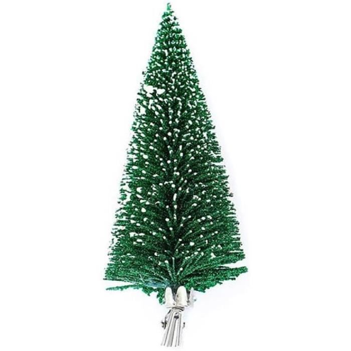 Lot 2 Mini Décorations Sapin De Noël Nain - Panneau Bureau Festif Père Noël Pour Table, Étagère Ou Cheminée - Ambiance Noël 2025