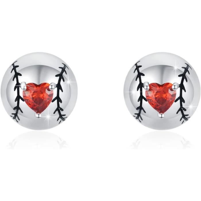 Boucles D'oreilles Pendantes Softball/baseball - Cristal Autrichien - Marque Allan - Neuf