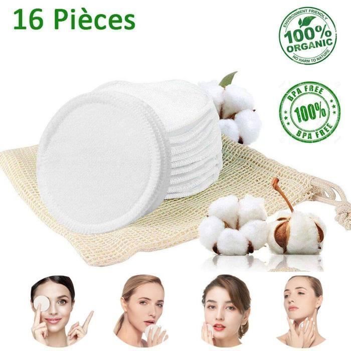 Lot De 7 Cotons Démaquillants Lavables Et Réutilisables - Bio, Écologique, Microfibre