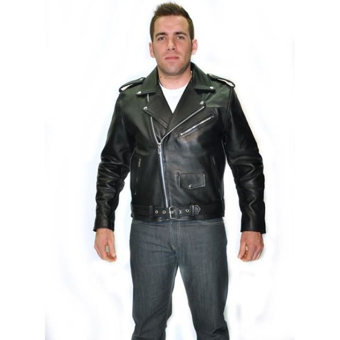 Blouson discount biker homme