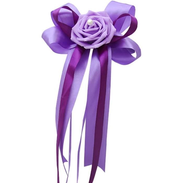 Duories Lot de 4 décorations de voiture de mariage - Fleurs roses - Nœuds prêts à l'emploi - Nœuds d'antenne pour décoration de mariage - Rétroviseur de voiture - Poignée de porte Duories Lot de 4 décorations de voiture de mariage - Fleurs roses - Nœuds prêts à l'emploi - Nœuds d'antenne pour décoration de mariage - Rétroviseur de voiture - Poignée de porte