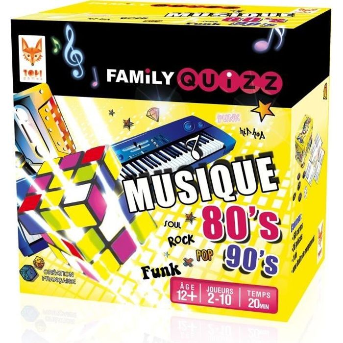 TOPI GAMES Quizz Musique années 80 & 90 Jeux de société Cdiscount Jeux Jouets