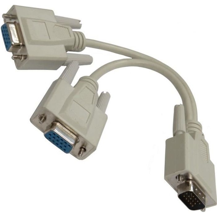 Câble De Port VGA Pour Connecter Fond Blanc Isolé Du Moniteur PC