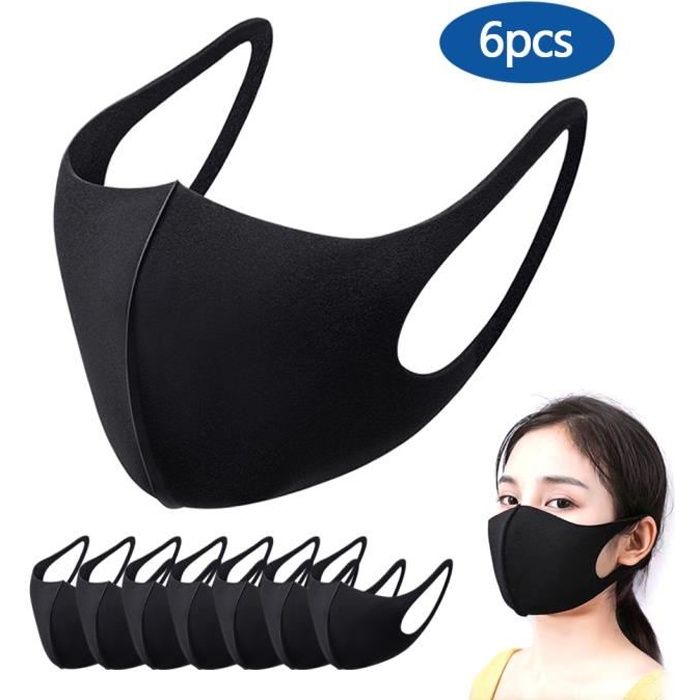 6pcs Masques Anti Poussière Masques De Bouche En éponge Noire Unisexe Masque Facial Anti Poussière Réutilisable Pour Les Activités Achat Vente Masque Anti Projections Réutilisable 4894736513301 Soldes Sur Cdiscount Dès Le 20