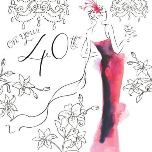 Carte D Anniversaire Pour Elle Avec Cristaux Swarovski 40 Ans