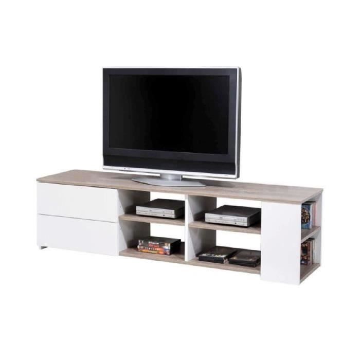 Meuble Tv 150 Cm Primo L 150 X H 40 X P 39 Cm Blanc Achat