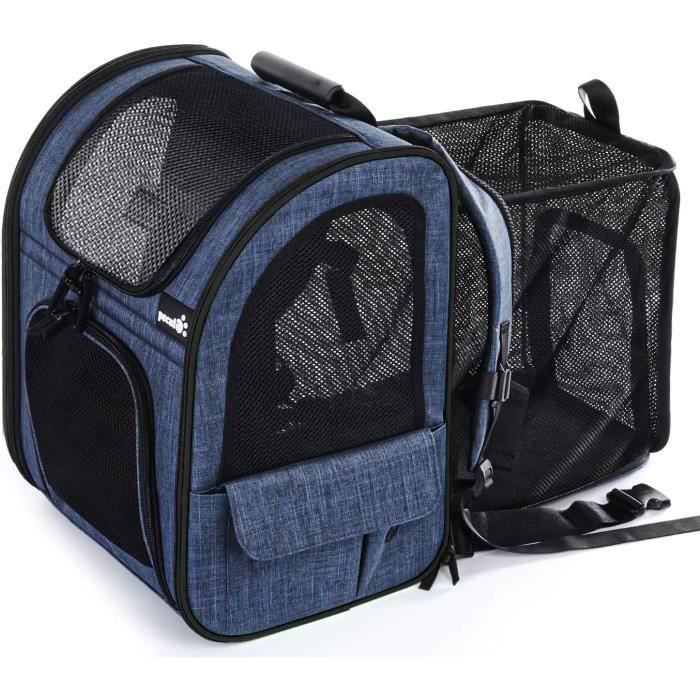 Meilleurs prix pour Sac à Dos Chat Chien Extensible 90% - ZGEER - Bleu - Pliable - Respirant