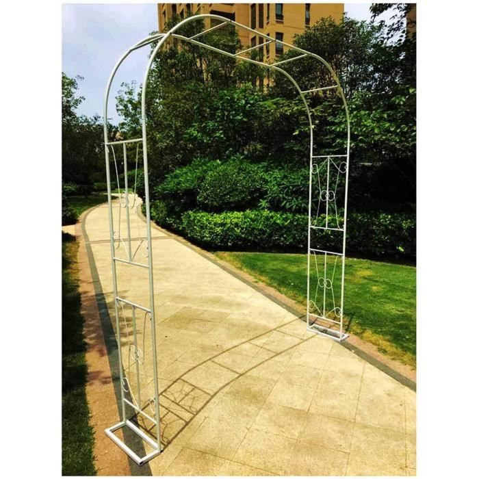 Tonnelle de Mariage DéCoration de FêTe Pelouse Jardin Pergola Quatre Couleurs Arcade Roses Vignes Plantes Escalade Exterieur Arche en MéTal PLUY Arche Jardin