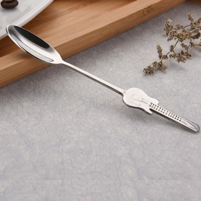 Cuillère à Café En Titane Longue (17,6 Cm) - Légère, Inoxydable, Pour Café, Cocktail, Dessert, Lave-vaisselle Safe