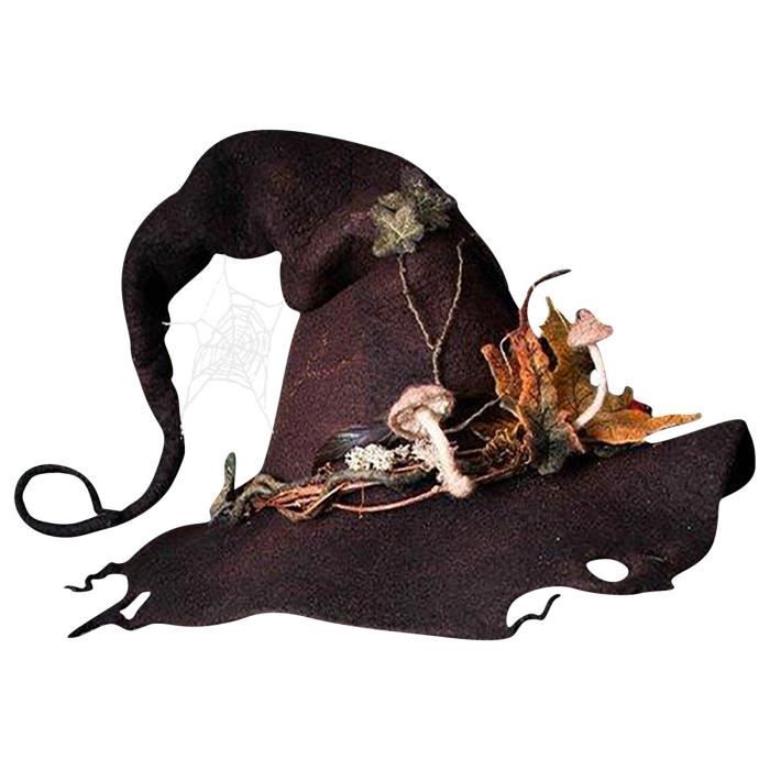 Chapeau De Sorcière En Dentelle Noire Avec Cornes Pointues - Déguisement Halloween Adulte Femme | Tissu Oxford, Pliable, Pour Fête Et Cosplay - 6