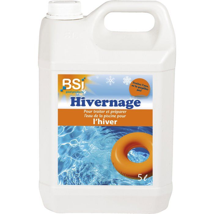 Produit hivernage piscine - BSI - Hivernage Liquide 5 L - Protection hiver - Anti dépôts - Eau piscine