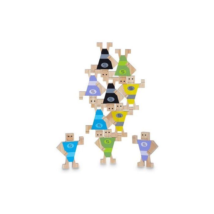 Jeu de soci?�t?� Acrobates - BUITENSPEEL - 10 bonhommes ?� empiler - Enfant - 6 ans et plus 