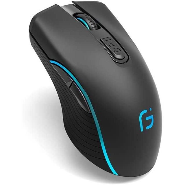 Souris Bluetooth Souris sans Fil Bluetooth Rechargeable silencieuse(Deux-Mode: BT5.0+2.4G) Souris Portable 2400DPI