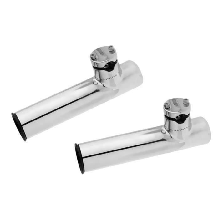 SEANOX porte canne inox embout noir sur glissière - Porte cannes
