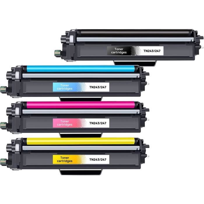 Set 4x toner de marque propre pour Brother TN-243 pour DCP L3510CDW DCP-L3517CDW DCP