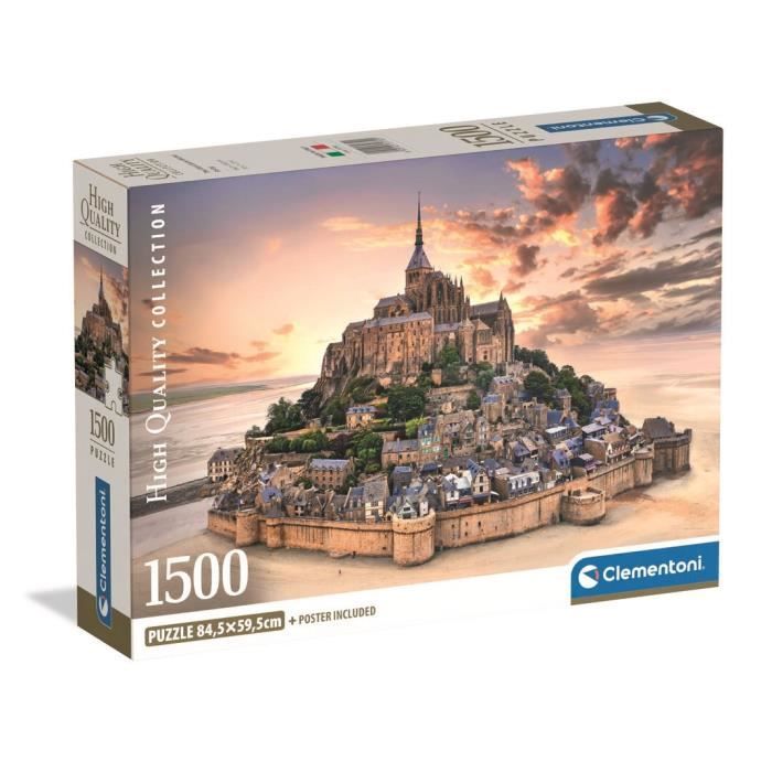 CLEMENTONI Compact 1500 pièces Le Mont Saint Michel