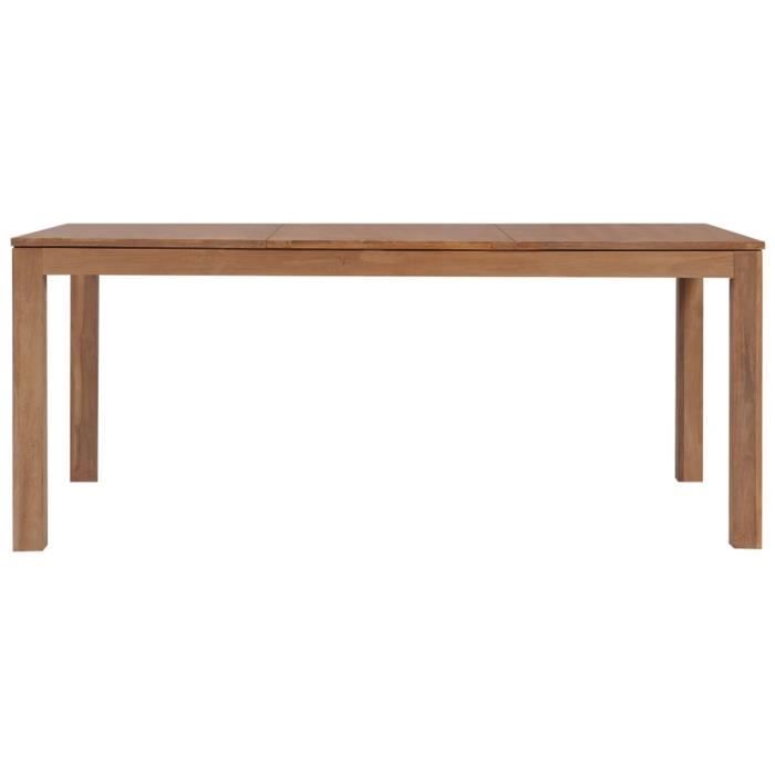 mange-debout - table haute - table à dîner bois de teck et finition naturelle 180x90x76 cm - yw tech 7063250043152