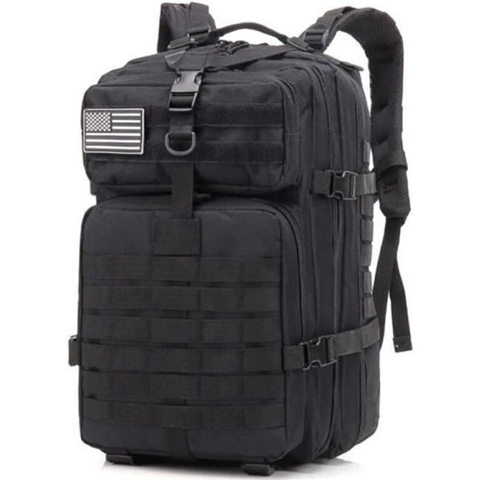 50L sac à dos tactique militaire de grande capacité pour hommes Noir -  Cdiscount Sport