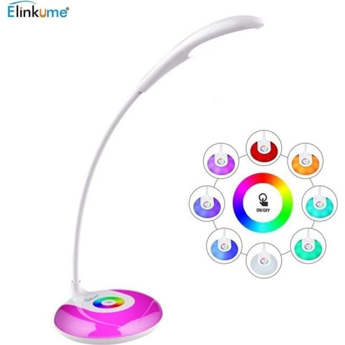 Elinkume Lampe De Bureau Led 3w Multicolore Sans Fil 3 Niveau De Luminosite Achat Vente Lampe De Bureau Led 3w Rgb Metal Plastique Soldes Sur Cdiscount Des Le 20 Janvier Cdiscount