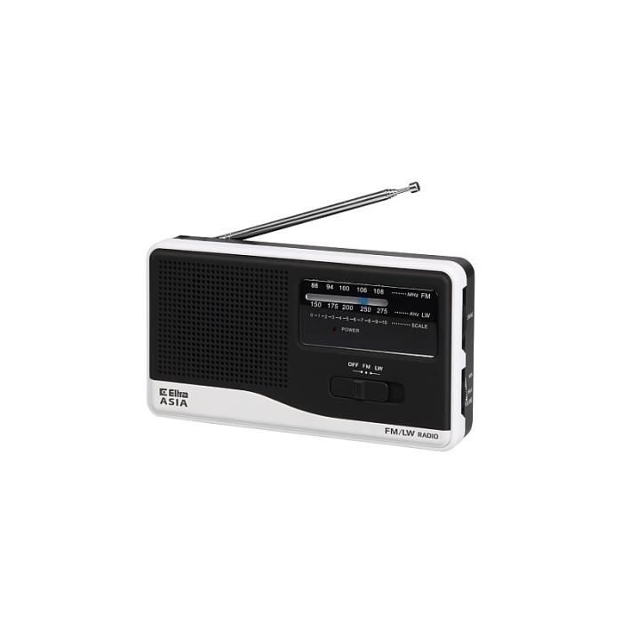 Radio portable - ELTRA - ASIE - Blanc - Qualité audio - Facile à transporter - Idéale pour voyages
