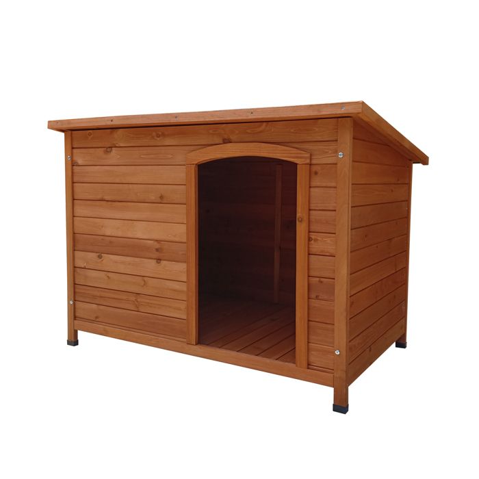 Meilleurs prix pour Niche pour Chien Grand en Bois Gardiun Lupy 76x116x82 cm avec Toit à 1 Pente et Toiture en Asphalte