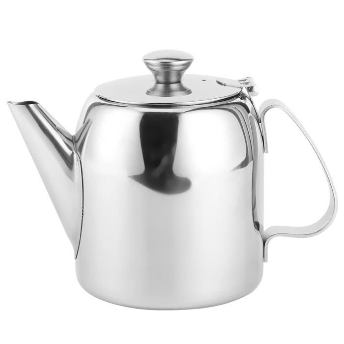 Théière En Acier Inoxydable - Bec Court Anti-Fuites - 850 Ml (32 Oz) - Pour Café, Thé, Eau Chaude - 6