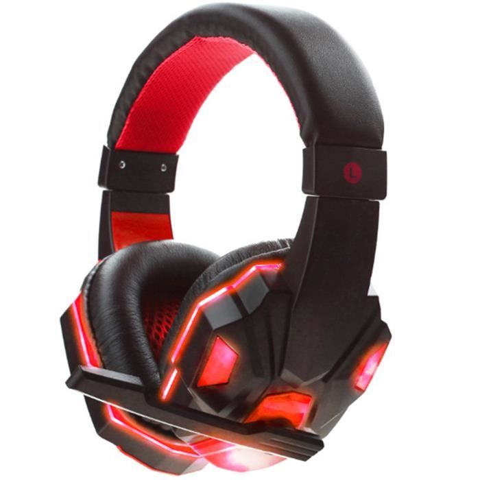 JCOTTON Casque Gamer Écouteur de Jeux avec Microphone ...