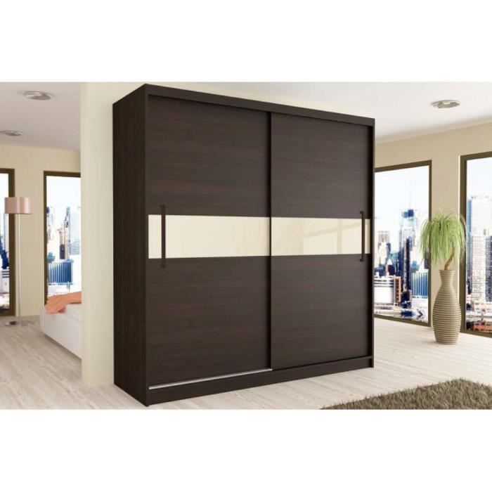 Justhome Simply Iv Armoire 218x133x60 Cm Couleur Wenge Wenge